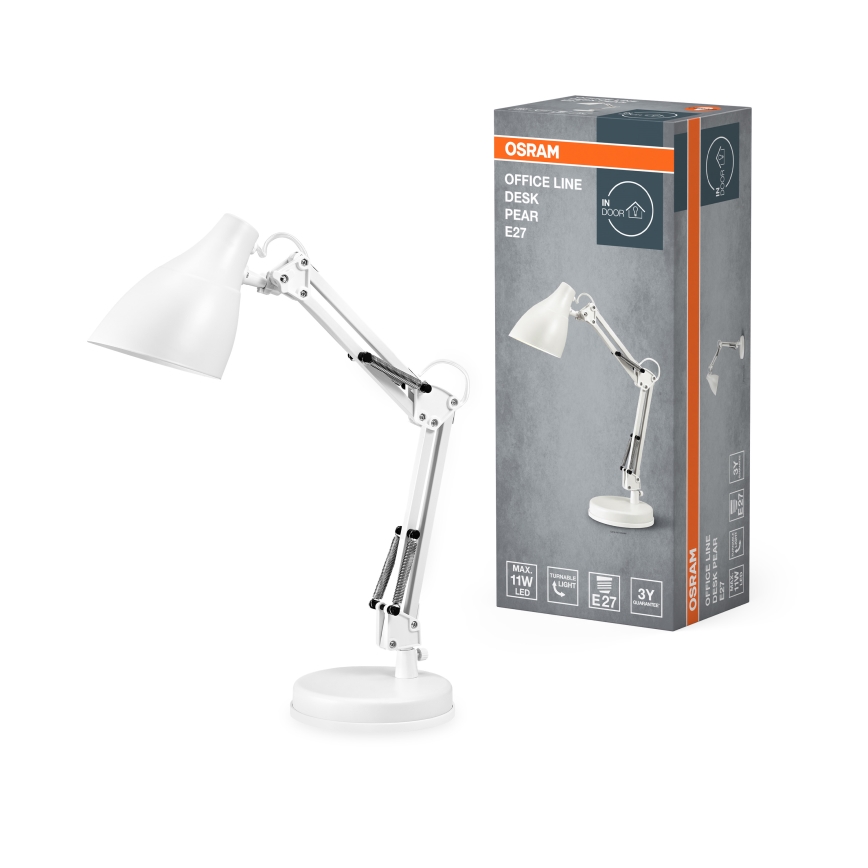 Osram - Stona lampa DESK LINE 1xE27/11W/230V bela