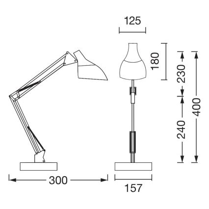 Osram - Stona lampa DESK LINE 1xE27/11W/230V bela