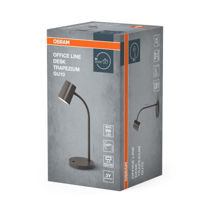 Osram - Stona lampa DESK LINE 1xGU10/9W/230V siva