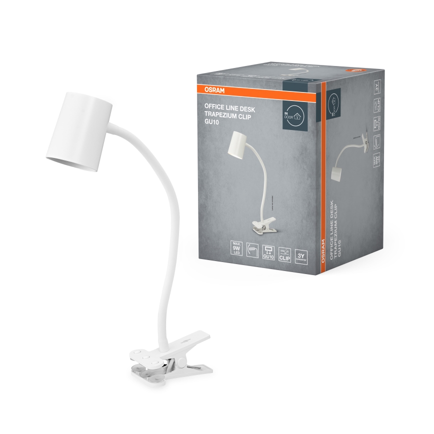 Osram - Stona lampa sa stezaljkom DESK LINE 1xGU10/9W/230V bela