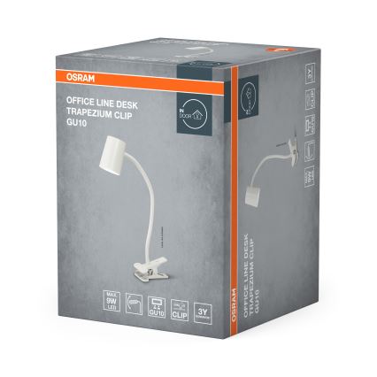 Osram - Stona lampa sa stezaljkom DESK LINE 1xGU10/9W/230V bela