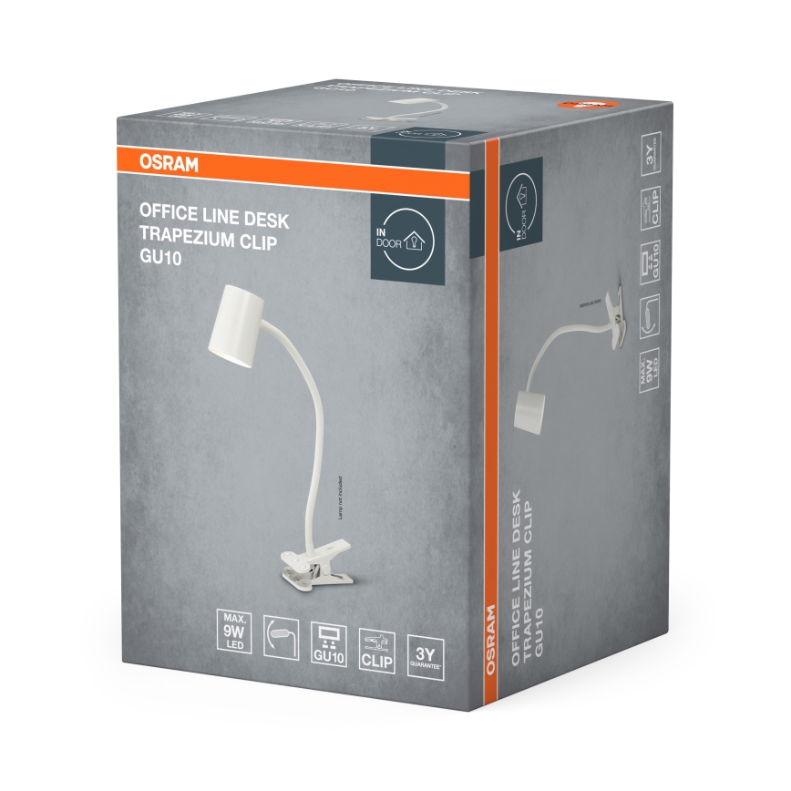 Osram - Stona lampa sa stezaljkom DESK LINE 1xGU10/9W/230V bela