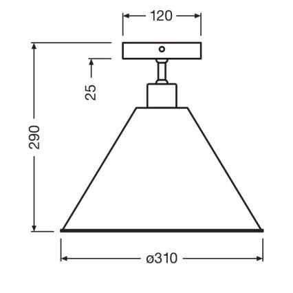 Osram - Stropna plafonjera PULP 1xE27/9W/230V prečnika 31 cm