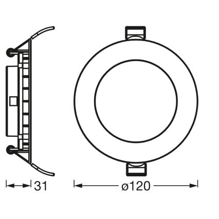 Osram - Ugradna LED plafonska svetiljka SLIM LED/8W/230V 4000K
