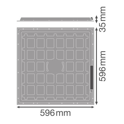 Osram - Ugradni LED panel ESSENTIAL/36W/230V 6500K 60x60 cm