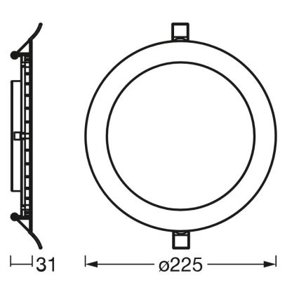Osram - Ugradno LED svetlo SLIM 22W/230V 3000K