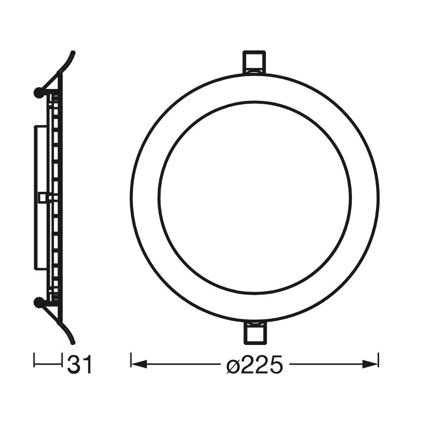 Osram - Ugradno LED svetlo SLIM 22W/230V 3000K