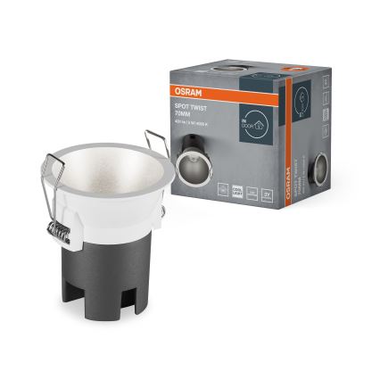 Osram - LED ugradna svetiljka SPOT TWIST LED/5W/230V 4000K prečnik 7 cm bela/srebrna