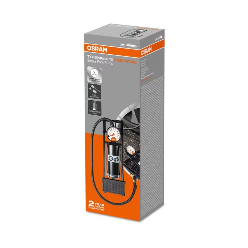 Osram - Vazdušna nožna pumpa sa manometrom TYREINFLATE 10 ESSENTIAL OFP10ESN