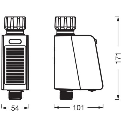 Osram - Ventil za navodnjavanje sa solarnim panelom SMART+ IP55 Wi-Fi