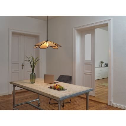 Osram - Viseći luster na sajli DECOR RATTAN 1xE27/15W/230V, prečnik 69 cm, bež/crna