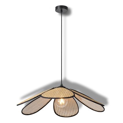 Osram - Viseći luster na sajli DECOR RATTAN 1xE27/15W/230V, prečnik 69 cm, bež/crna