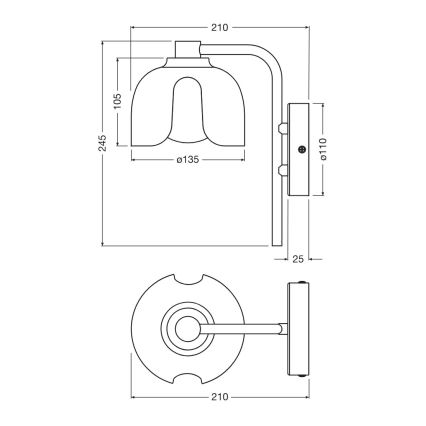 Osram - Zidna lampa DECOR COROLLE 1xG9/20W/230V zelena