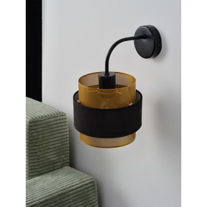 Osram - Zidna lampa DECOR HORNET 1xE27/10W/230V crna/zlatna