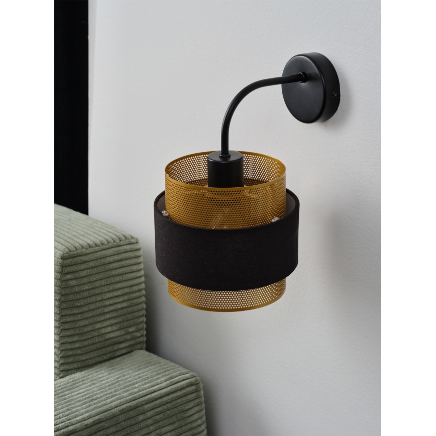 Osram - Zidna lampa DECOR HORNET 1xE27/10W/230V crna/zlatna