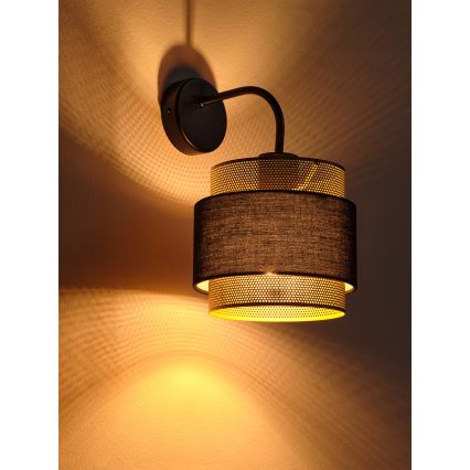 Osram - Zidna lampa DECOR HORNET 1xE27/10W/230V crna/zlatna