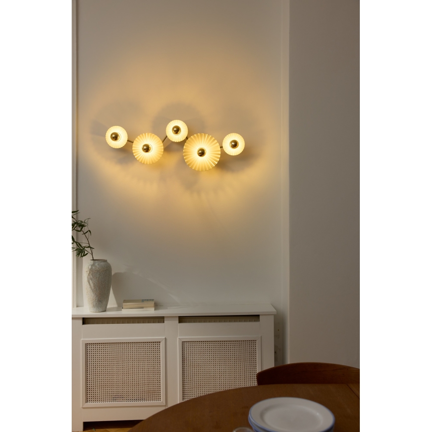 Osram - Zidno svetilo PLISSEE 5xE27/15W/230V antracit