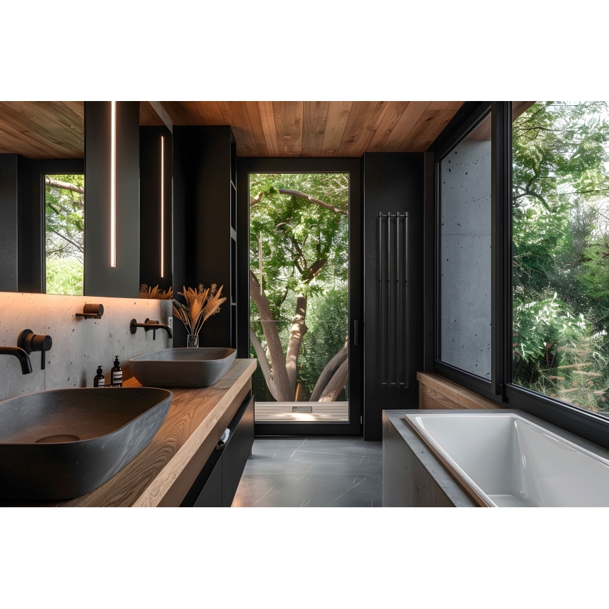 P.M.H. R2B - Kupaonski merdevinski radijator ROSENDAL 350W 150 cm crna