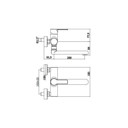 Paffoni - Baterija za sudoperu RED, sjajni hrom
