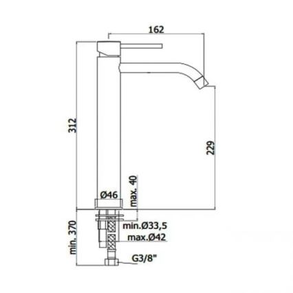 Paffoni - Baterija za umivaonik LIGHT EXCLUSIVE brušeno zlato