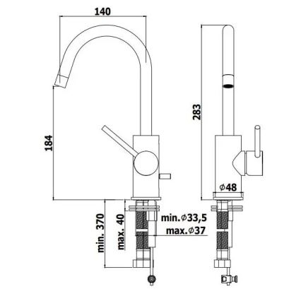 Paffoni - baterija za umivaonik LIGHT zlatna