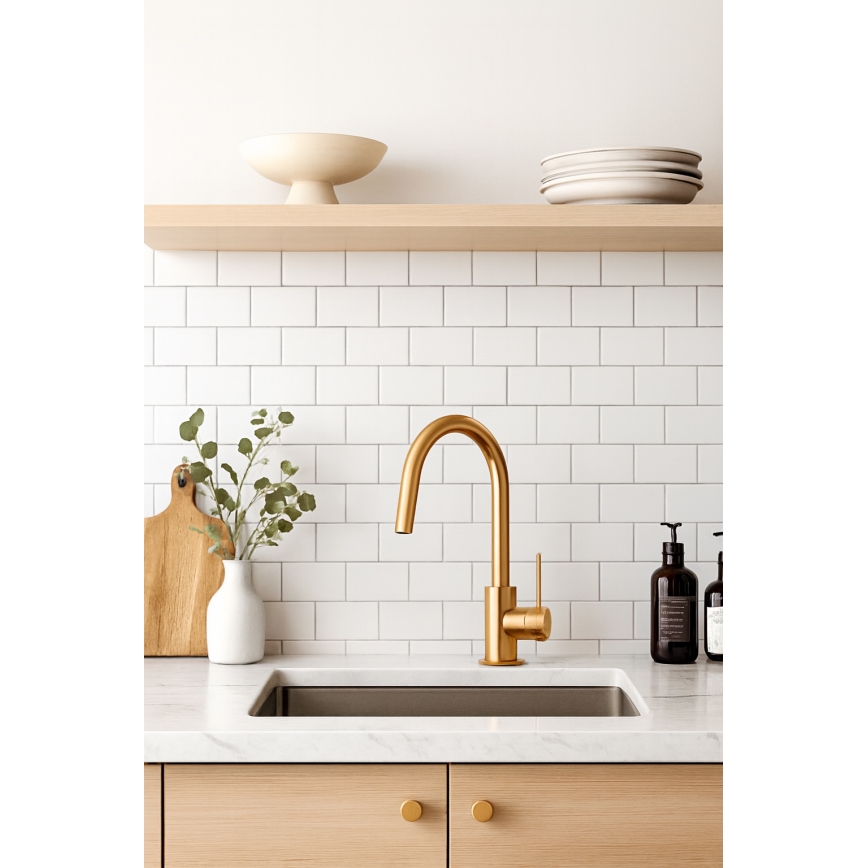 Paffoni - baterija za umivaonik LIGHT zlatna