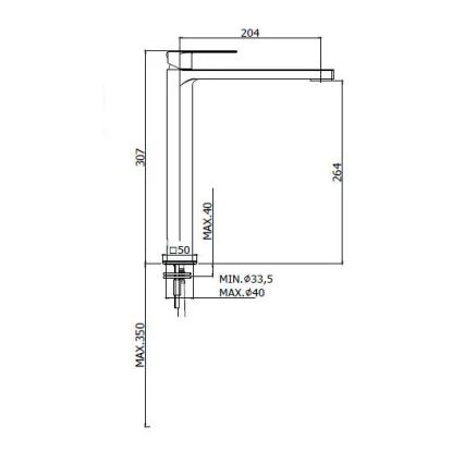 Paffoni - Baterija za umivaonik TANGO matirani hrom