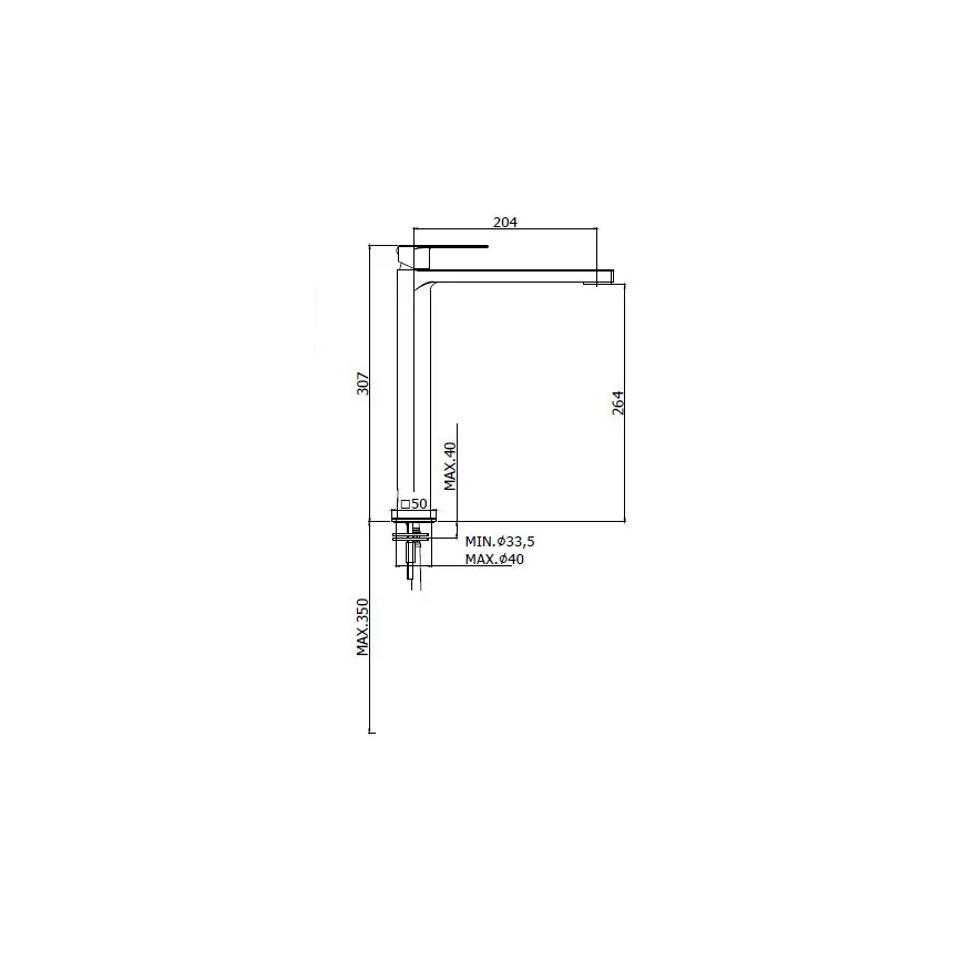 Paffoni - Baterija za umivaonik TANGO matirani hrom