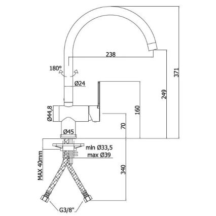Paffoni - Slavina za sudoperu RINGO sjajni hrom