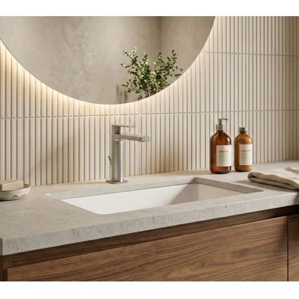 Paffoni - Slavina za umivaonik + klik-klak ventil TANGO nerđajući čelik