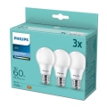 PAKET 3x LED sijalica Philips A60 E27/8W/230V 6500K