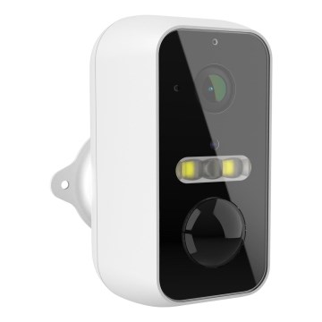 Pametna spoljašnja kamera sa senzorom pokreta, 2K, baterija 9600 mAh, IP65, Wi-Fi, Tuya, bela