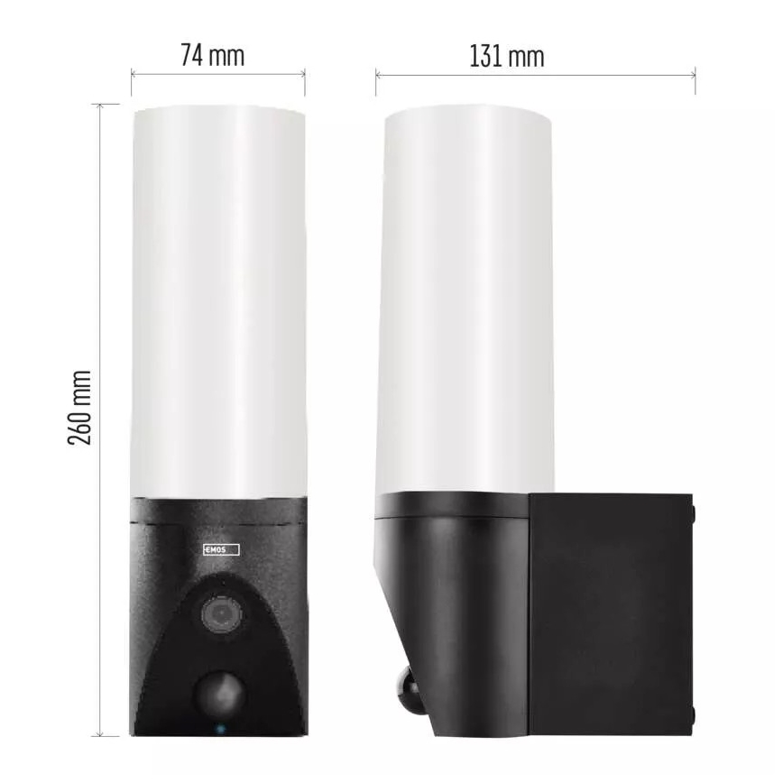 LED pametna spoljna kamera sa svetlom GoSmart LED/12W/230V 3200K IP65 Wi-Fi Tuya crna