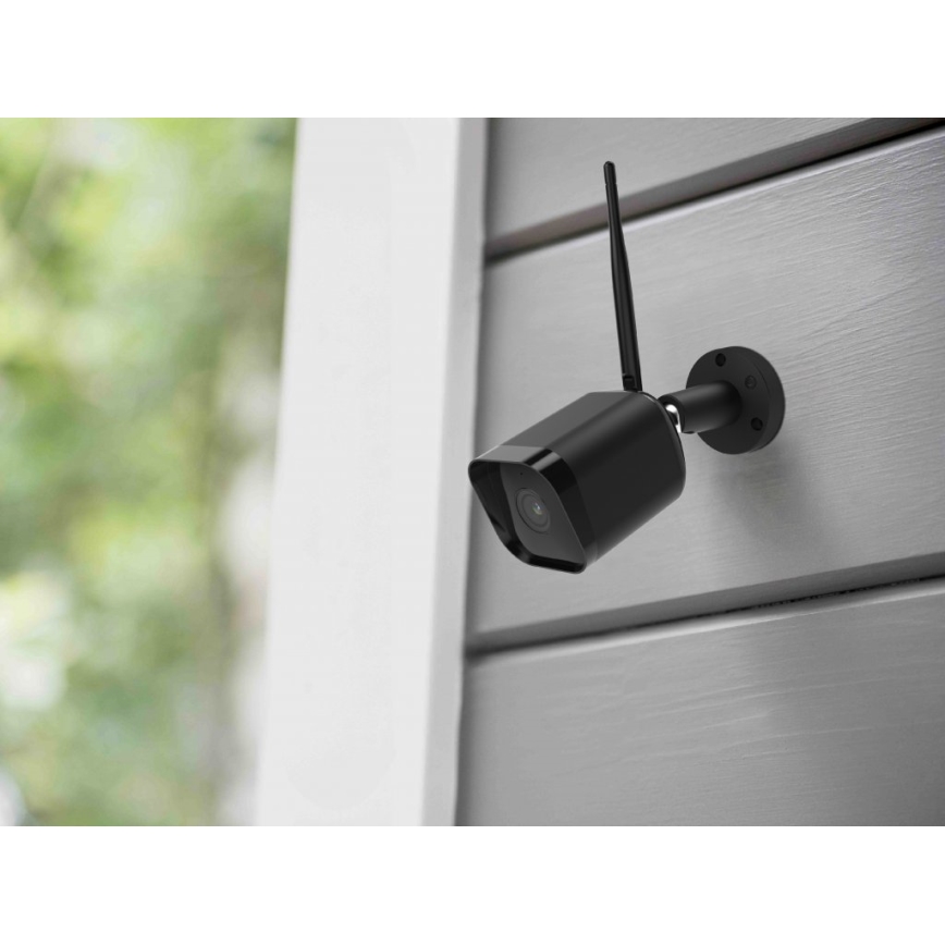 Pametna spoljna kamera sa senzorom Full HD 1080p 12V IP65 Wi-Fi Tuya crna