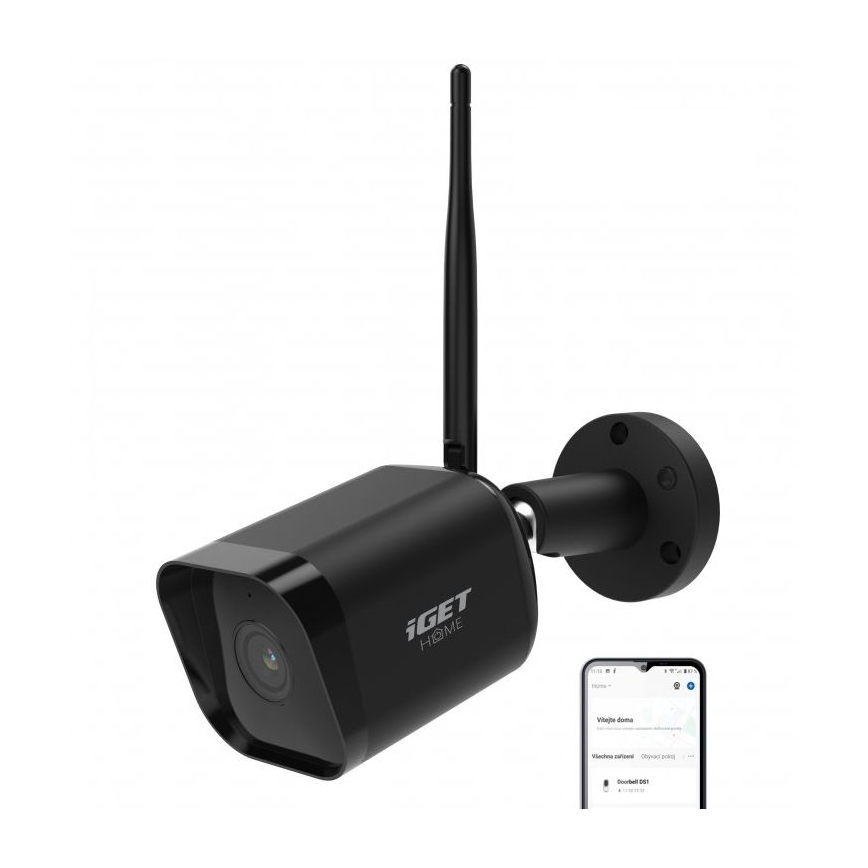 Pametna spoljna kamera sa senzorom Full HD 1080p 12V IP65 Wi-Fi Tuya crna