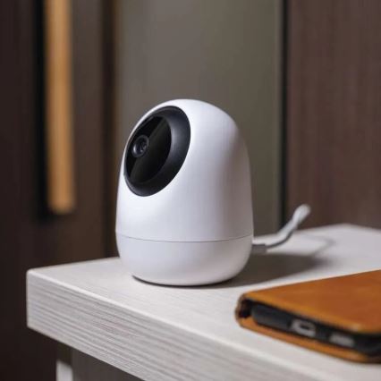 Pametna unutrašnja rotirajuća kamera sa senzorom pokreta GoSmart 5V Wi-Fi Tuya bela