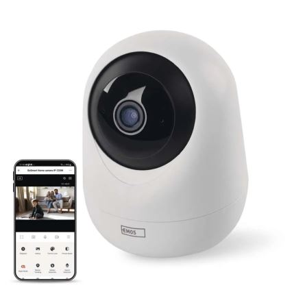 Pametna unutrašnja rotirajuća kamera sa senzorom pokreta GoSmart 5V Wi-Fi Tuya bela