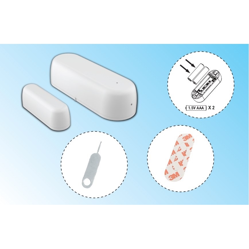 Pametni senzor za prozore i vrata 2xAAA Wi-Fi Tuya