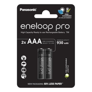 Panasonic - 2 komada punjivih AAA baterija Eneloop Pro 930 mAh