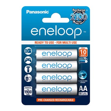 Panasonic Eneloop BK-3MCCE - 4 kom. punjivih AA Eneloop baterija NiMH/1,2V/1900mAh