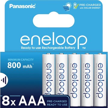 Panasonic - pakovanje od 8 punjivih AAA baterija Eneloop 800 mAh