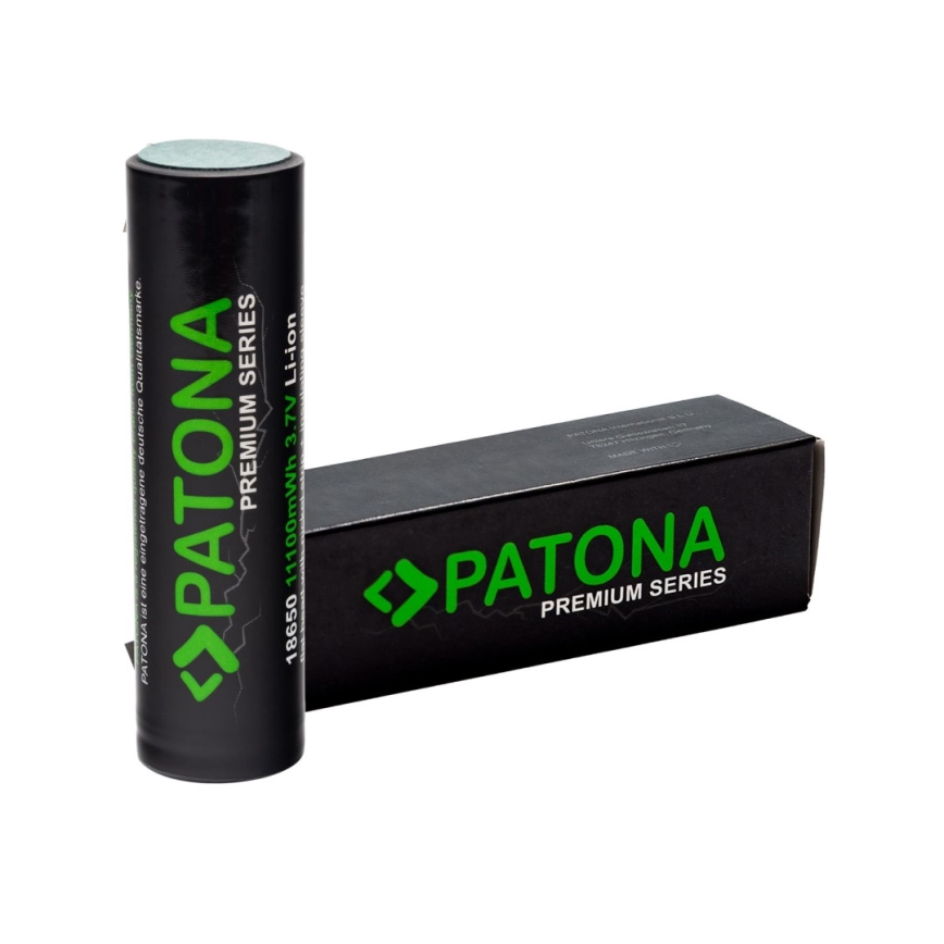 PATONA - Baterija 18650 Li-ion 3000 mAh PREMIUM 3,7 V sa lemnim trakama za lemljenje