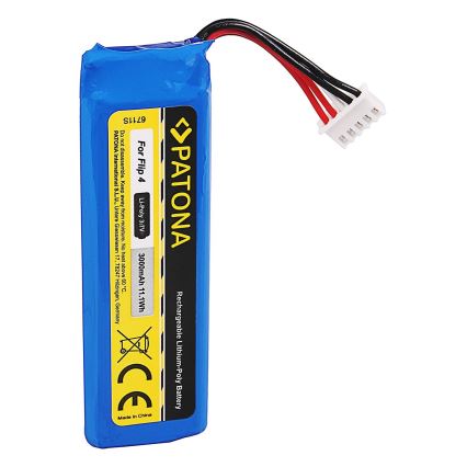 PATONA - Baterija za JBL Flip 4, 3000 mAh, 3,7 V, Li-polimer