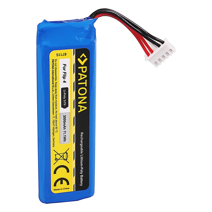 PATONA - Baterija za JBL Flip 4, 3000 mAh, 3,7 V, Li-polimer