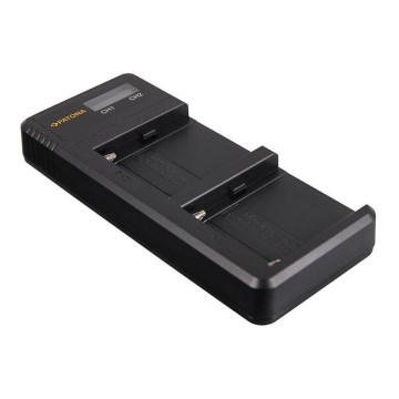PATONA - Dualni LCD punjač za baterije Sony F550/F750/F970 - USB
