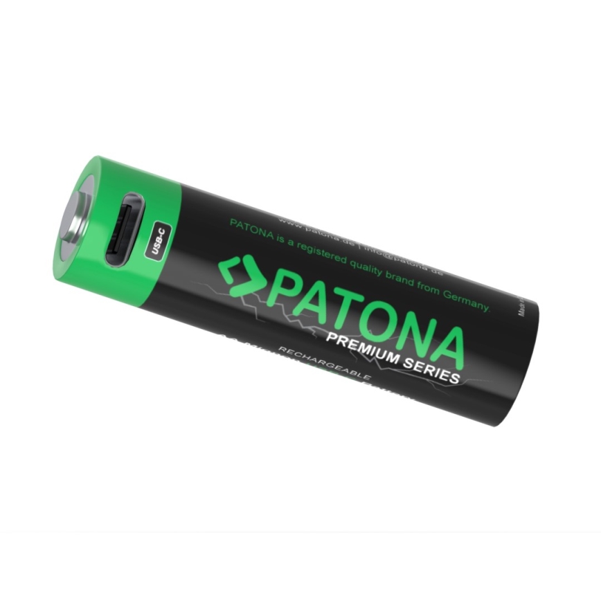 PATONA - SET 4x baterije AA/LR6 Li-Pol 2000mAh 1,5Vs sa USB-C punjenjem