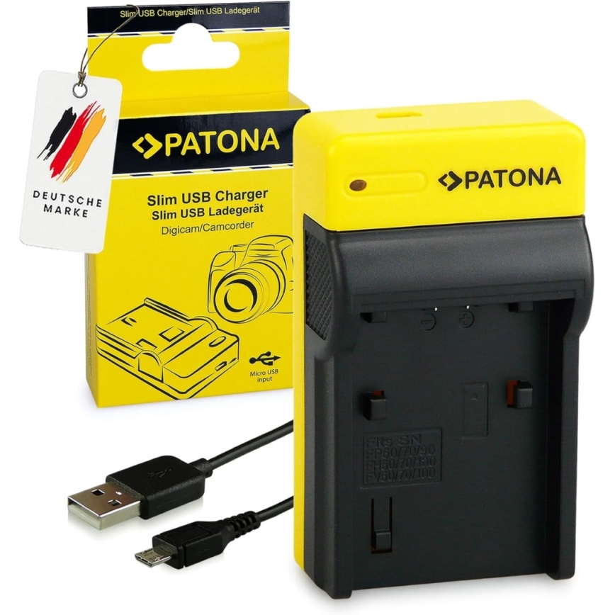 PATONA - Slim USB punjač za fotoaparate Sony NP-FP50/NP-FH50/70