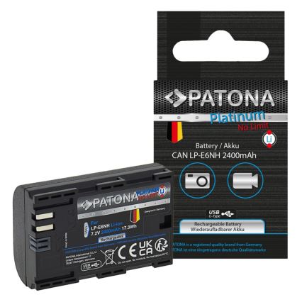 PATONA - Zamenska akumulatorska baterija za Canon LP-E6NH 2600 mAh Li-Ion Platinum USB-C