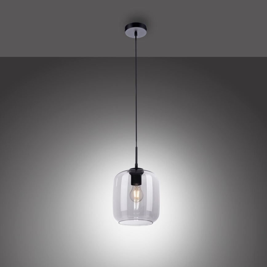 Paul Neuhaus 2002-25 - Luster na sajli SHITAKE 1xE27/10W/230V prečnik 20 cm zadimljena