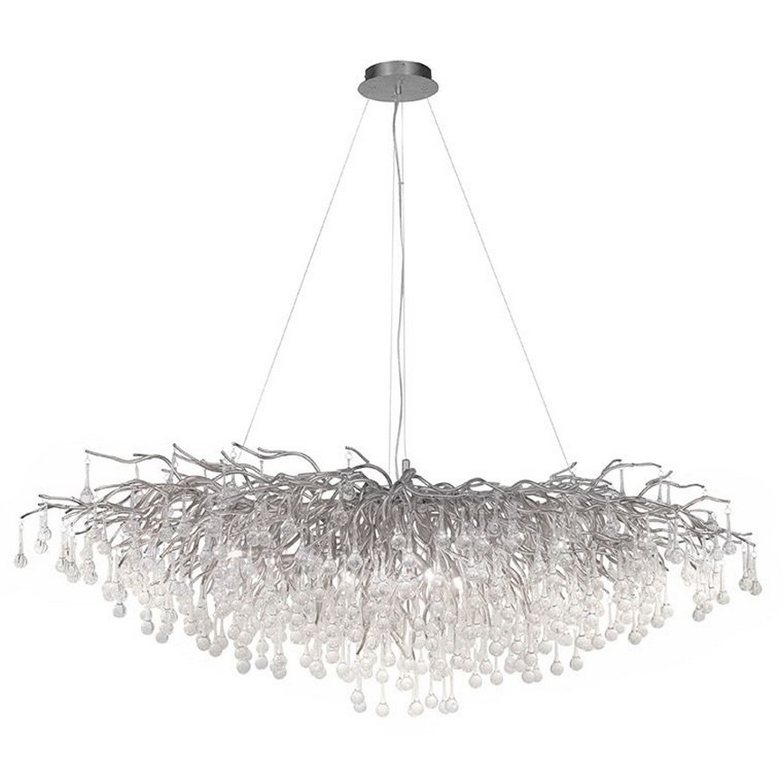 Paul Neuhaus 2031-55 - Luster na sajli ICICLE 15xG9/40W/230V 75x150 cm sjajni hrom